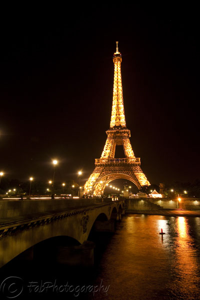 Eiffel Tower on River
